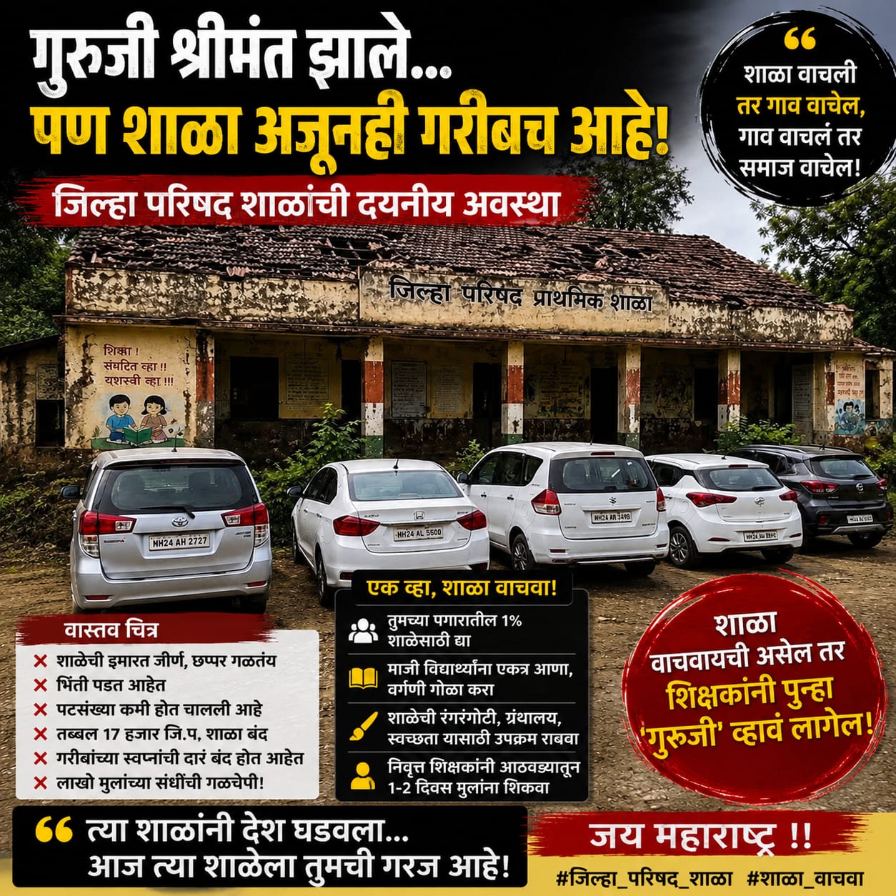 🚨 विशेष लेख | जिल्हा परिषद शाळा वाचणार का?